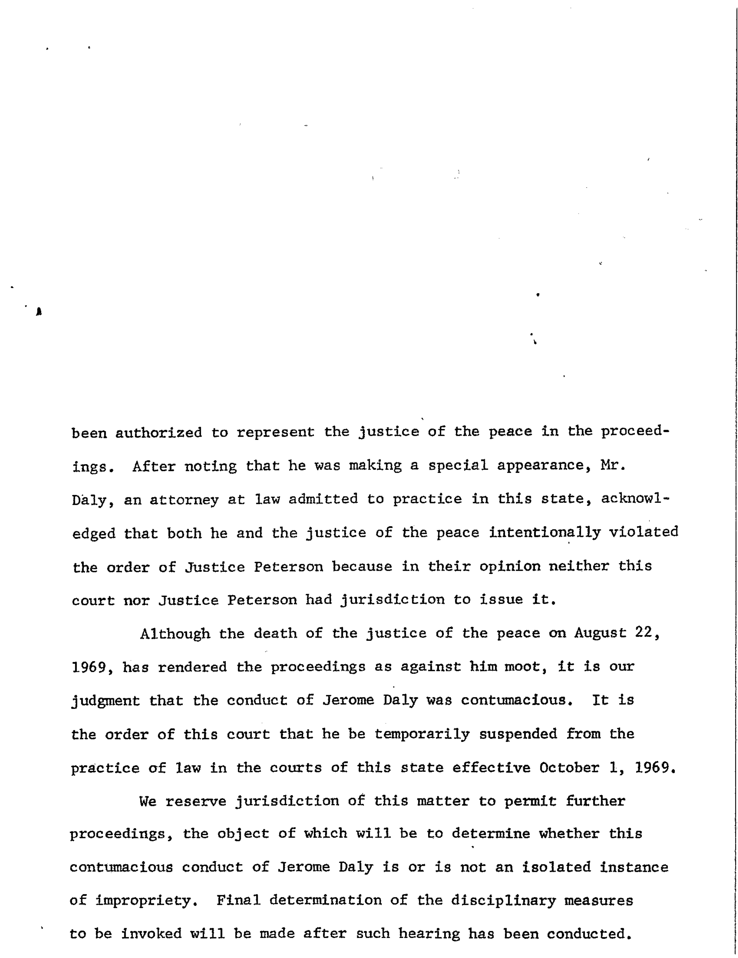MN Supreme Court contempt finding and temporary suspension order